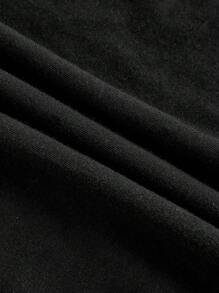 SHEIN Teen Girl Fitted Casual Solid Color Off Shoulder T-Shirt And Flared Long Pants Set