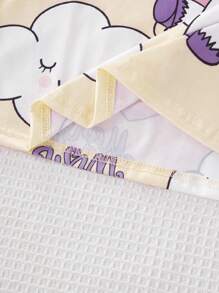 Back To School FashionGirl Toddler Cute Unicorn & Cloud Love Pattern Fashionable, Cozy Round Neck Short Sleeve Long Nightgown Loungewear Girls Unicorn Clothes Children Girl Clothes