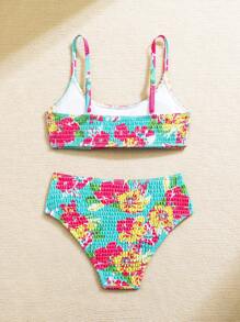 SHEIN Floral Print Bikini Set, Holiday Style - Multicolor - View 2