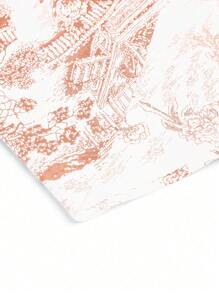 Chiquease 女士印花A字裙，适合度假，优雅通勤 - 粉色 - 查看 6