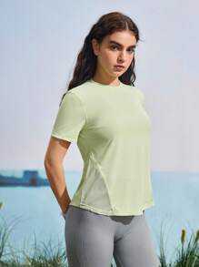 In My Nature Women's Round Neck Short Sleeve Casual Loose Outdoor T-Shirt - Yellow - View 10
