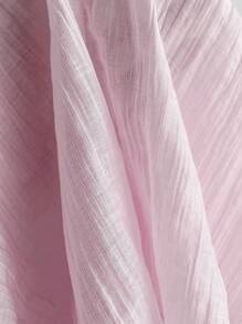 Sweetra 大码女式甜美性感蝴蝶结网纱雪纺短袖上衣，夏季女装，夏季连衣裙，生日女装，夏季女式衬衫 - 淺粉色 - 查看 5