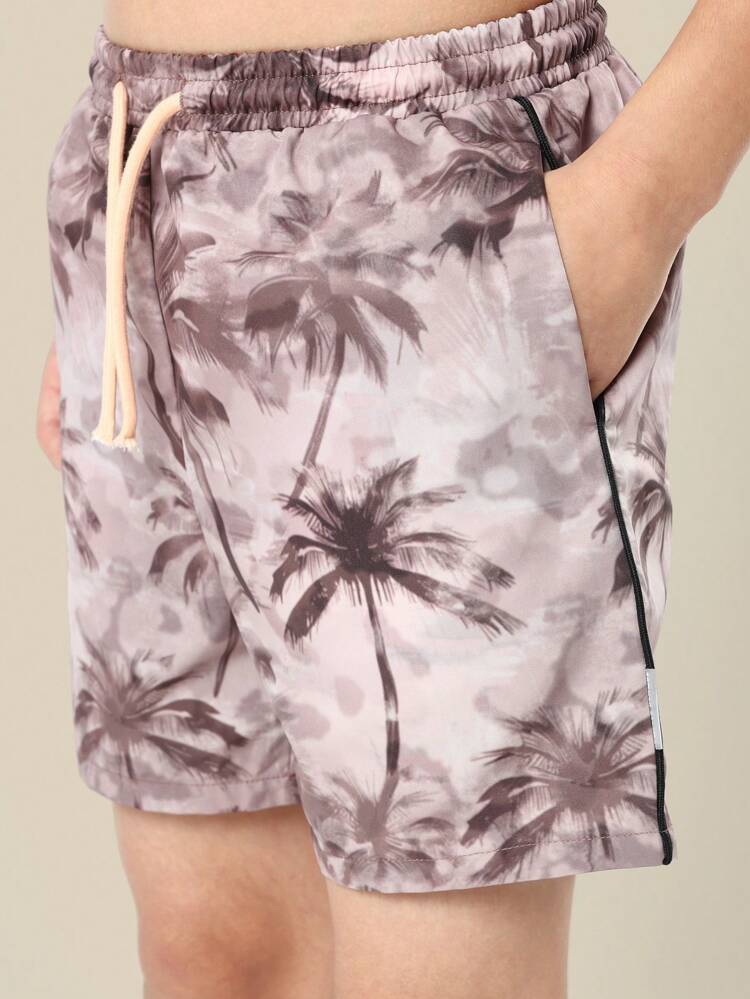 Palm Tree Print Board Shorts