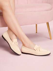 CUCCOO DOLLMOD Bow Decor Flat Comfortable Sweet Women Flats - Apricot - View 5