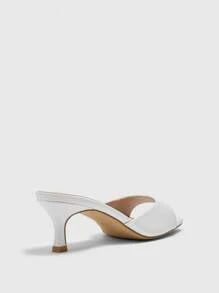 CUCCOO BIZCHIC Women's Square Toe Fashion Casual High Heel Slide Sandals For Christmas