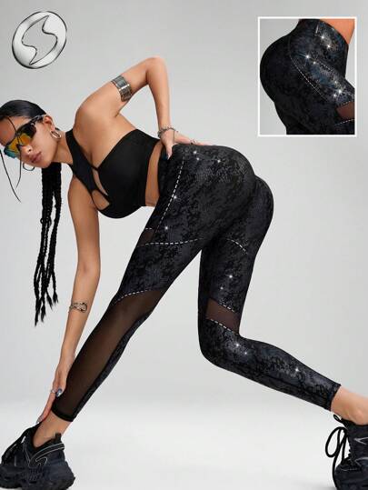 Innovista Glossy Sculpt & Ultra Sexy Sports Leggings In Faux Leather Effect With Animal Print , Liquid Shine Elevated Active Pants Curve, Mesh Cut Out, Stretching Gym Bottom, Snake , Leopard , Marble,Brown,Gold,Weightlifting, Physical Strength Training ,Dumbbell Weight,Outdoor,Cycle,Biker,Running,Aerobic Exercise&Cardio,Yoga & Pilates, Boxing,Hiking & Trekking,Tennis&Golf, UrbanAthleisure, Fashion ICON,Slay & Sleek, Glow-Feel For Music Festival, Street SeXY Fit,Everyday Essential EaZy Wear,TikTokActivewear, Modern Movement,Fall Motivation Fall New Style Women Utilitarian Chic