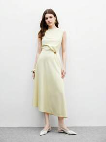 CUCCOO BIZCHIC 女士新款方扣尖头平底低跟鞋奇特鞋跟通勤风格百搭舒适米色一脚蹬平底鞋，适合办公室和休闲穿着 - 米色 - 查看 9