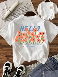 INAWLY 女士休闲印花圆领短袖T恤，夏季