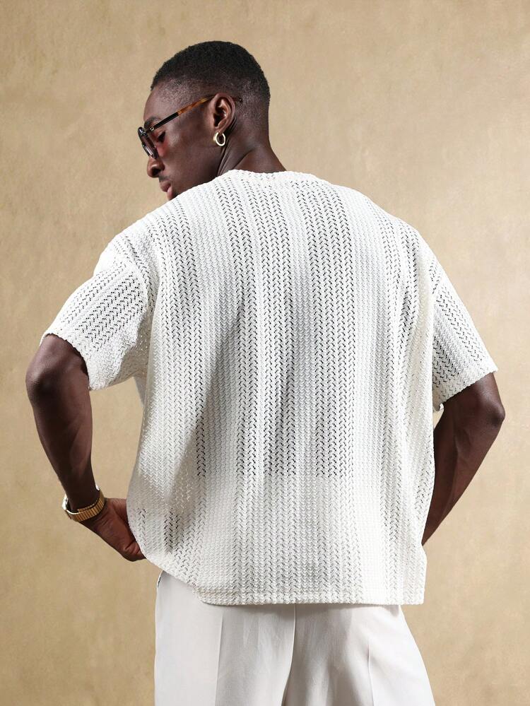 Regata arejada com textura e trama aberta