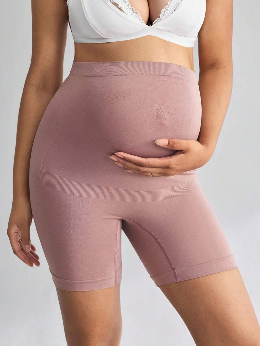 BloomMama Maternity Solid High-Waisted Comfortable Underwear - Dusty Pink - View 1