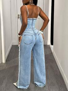 BamGleam 性感牛仔吊带裤和连体裤，适合女士外出和派对穿着