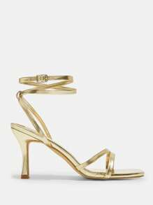 CUCCOO CURVES Plus Size Wide Fit Elegant & Sexy Multiple Strap Sandals, Suitable For Outdoor & Daily Wear In Summer For Christmas - Gold - View 1