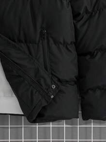 EURMUSE Áo khoác lông trùm đầu AW Regular Casual dành cho nam - màu đen - Xem 5