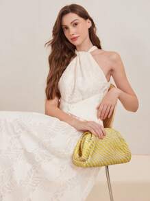 MOTF PREMIUM PU 皮革褶饰手拿包 - 黃色 - 查看 8