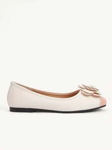 CUCCOO CHICEST Beige Popular Flower Design Comfortable Flat Shoes For Women For Christmas - Baby Pink - View 7
