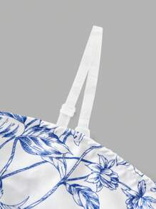 Tween Girl Ditsy Floral Backless Ruffle Hem Casual Comfortable Dress