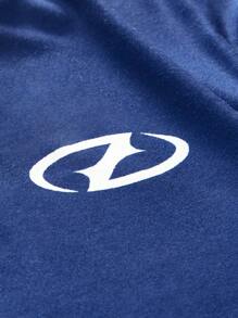 AXEPEAK 3件装男士宽松数码印花拼布圆领短袖T恤