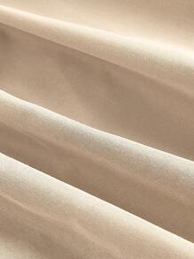 SHEIN MOD Khaki Trench Coat With Collar, Long Sleeve, Cinched Waist & Flared Hem, Versatile Style, Waist-Cinching Trench Coat, Umbrella Hem, Khaki Trench Coatm Trench Coat Women, Teacher Outfits For Women In Fall/Winter - Khaki - View 4