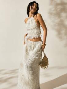 Easelle New Arrival Summer Women's Bohemian Style Vacation Outfit Women Two Pieces Outfits For Daily Wear Expose The Waist