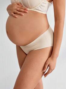 BloomMama paquete de 5 bragas minimalistas de unicolor para maternidad, de uso diario y casual