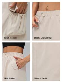 SHEIN Tall 女士休闲前系宽腰带简约清凉感抗皱速干工装裙，适合度假