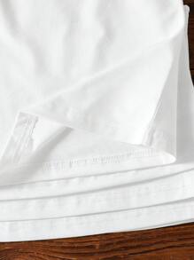 4 件套青少年女孩蕾丝边休闲吊带背心汗衫白色背心女童返校时尚 - 白色 - 查看 5