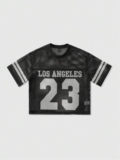 Street Life Camiseta de manga corta hombre con malla transpirable, estilo corto suelto