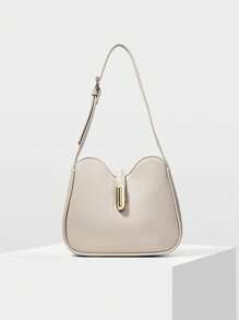 MOTF PREMIUM 女士简约通勤单肩包 - 米色 - 查看 1