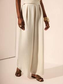 Zivah 2 件套无袖交叉系带露背上衣和阔腿裤套装 - 杏色，休闲夏季服装，适合音乐节、复活节、圣帕特里克节、西部风、游牧风、生日、毕业典礼、学院风、日常穿着、休闲、度假、巡航、海滩、日光浴、时尚、街头风格、婚礼嘉宾、通勤、早午餐、机场 - 杏色 - 查看 9