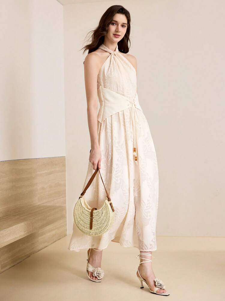 TEXTURED STRAW SHOULDER BAG
