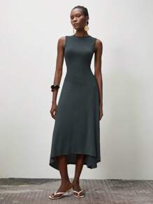 Lumivelle 女士无袖长裙，纯色，春夏