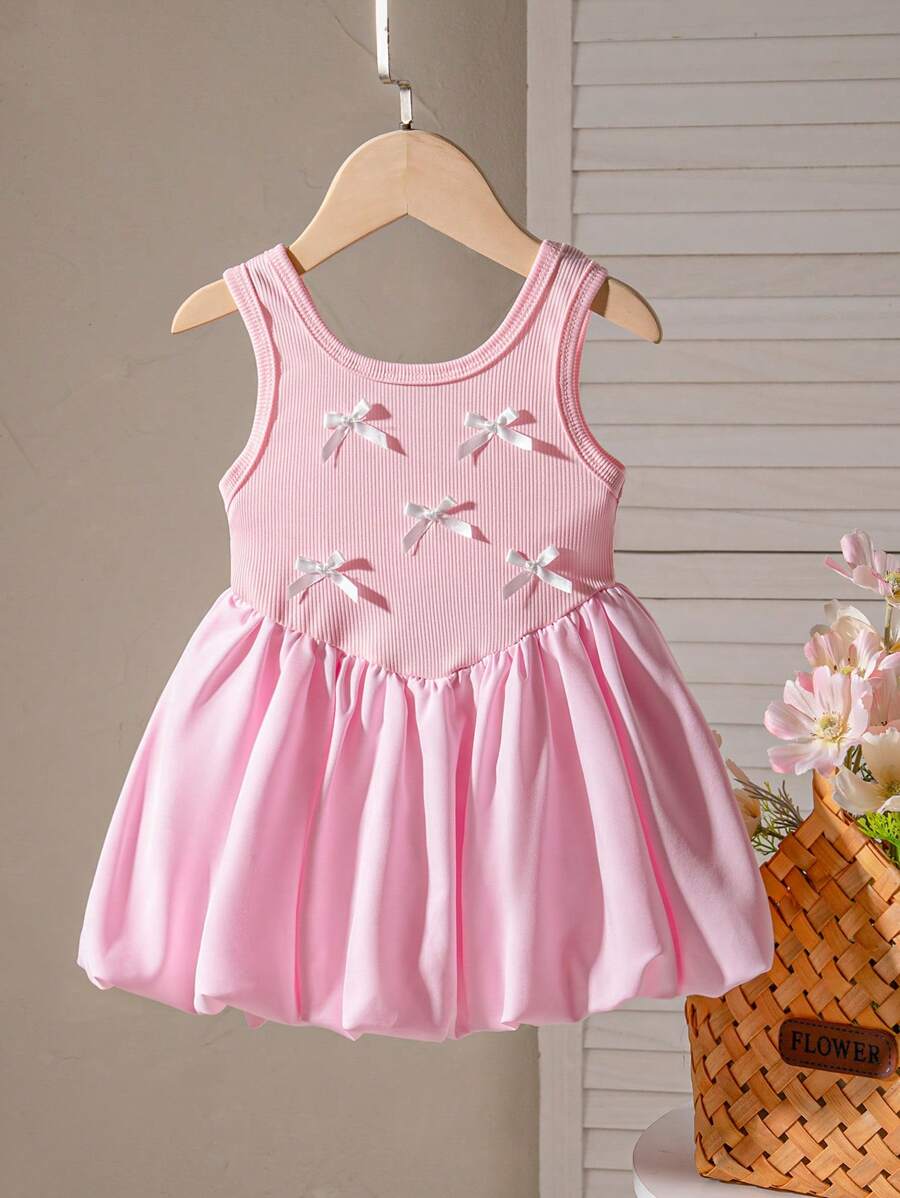 SHEIN Playful Pals Baby Girls' Summer New Arrival Black Halter Vintage Tutu Ballet Princess Dress With Butterfly Decor Baby Dresses For Girls Dresses For Baby Girl Dresses For S Baby Girl Clothes Girl Summer Dress - Pink - View 1