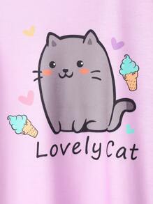 2 قطعة من فساتين المنزل الطويلة ذات الأكمام القصيرة للبنات الصغيرات، من قماش ناعم ومريح، بتصميم كرتوني بطبعة فيل، للصيف