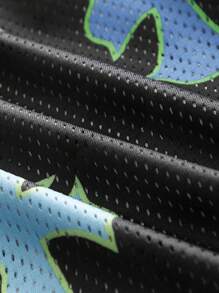 AXEPEAK 休闲运动街头风格网眼面料松紧腰带男士短裤