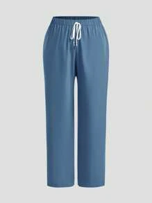 TaskEZ Women Plus Size Solid Color Short Sleeve Top And Pants /Nursing Scrub Uniform