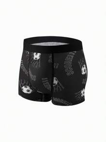 4 Stücke/Packung Boxer-Slips für Tween Jungen mit Fußball-, Basketball- und Rugby-Motiven - Verschiedenfarbig - View 4