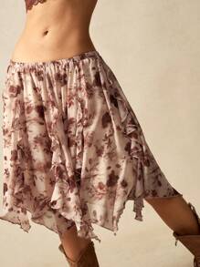 Bohemela Váy suông rộng rãi in họa tiết dệt boho phong cách đồng quê thoải mái cho nữ - Màu nâu  Mocha - Xem 7