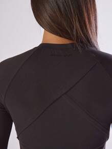 Musera Sport 二合一长袖运动上衣，舒适透气，适合健身房、板式网球、网球、匹克球等运动。 - 黑色 - 查看 6