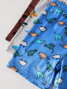 6 Stücke/Set Jungen Schlafanzug: Cartoon Galaxie & Ozean Tier Muster eng anliegendes T-Shirt und Shorts Set, Kleinkind - Verschiedenfarbig - Übersicht 5