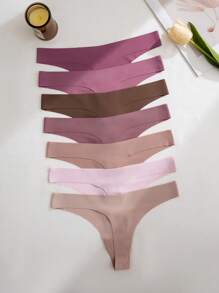 7件无缝内裤套装，无缝丁字裤 - 彩色 - 查看 2