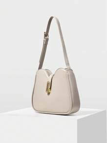 MOTF PREMIUM 女士简约通勤单肩包 - 米色 - 查看 3