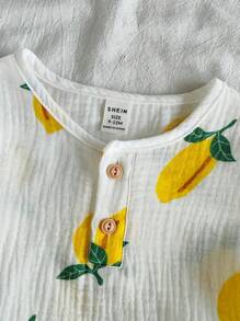 Vintaside Kids 2-delige set met schattige watermeloenprint, T-shirt met korte mouwen en shorts voor babyjongens, casual