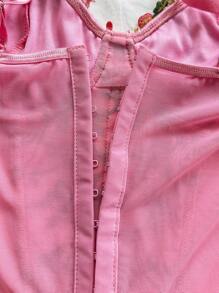 Soleia 花卉刺绣鱼骨紧身胸衣，海滩度假，约会，音乐节，派对