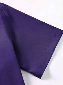 Manfinity Homme Men's Casual Solid Color Single-Breasted Short Sleeve Shirt For Commuting, Summer Style Shirts For Men Nice Shirts For Men Men Casual Shirts