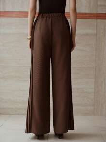 MOTF PREMIUM Pantalones anchos con pliegues - Café integral - Ver 3