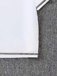 幼儿男童夏季休闲简约拼色装饰纯色针织插肩袖圆领T恤