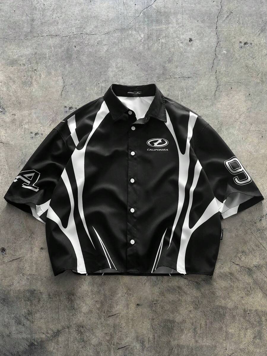 SWAVVY 1 件男士超大号 Polo 领短袖衬衫