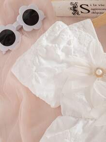 فستان أميرة ذو كتف واحد وأكمام منتفخة مزخرف بالزهور للبنات، ملابس أناقة وارتداء كاجوال لحفلات الأعياد وحفلات الأداء