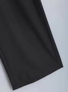 EMERY ROSE 2件套女士夏季波点印花短袖衬衫和裤子套装 - 黑與白 - 查看 7