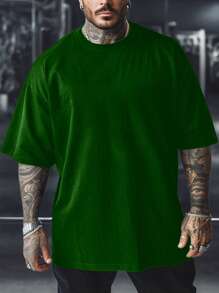 Manfinity Sport Corelite Men's Simple Print Short Sleeve Sports T-Shirt